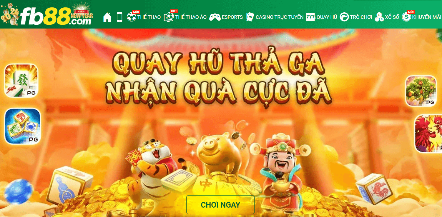 Nổ Hũ FB88 – Quay hũ đổi thường cùng nhà cái FB88 5 FB88 cung cấp nhiều dòng nổ hũ đặc sắc